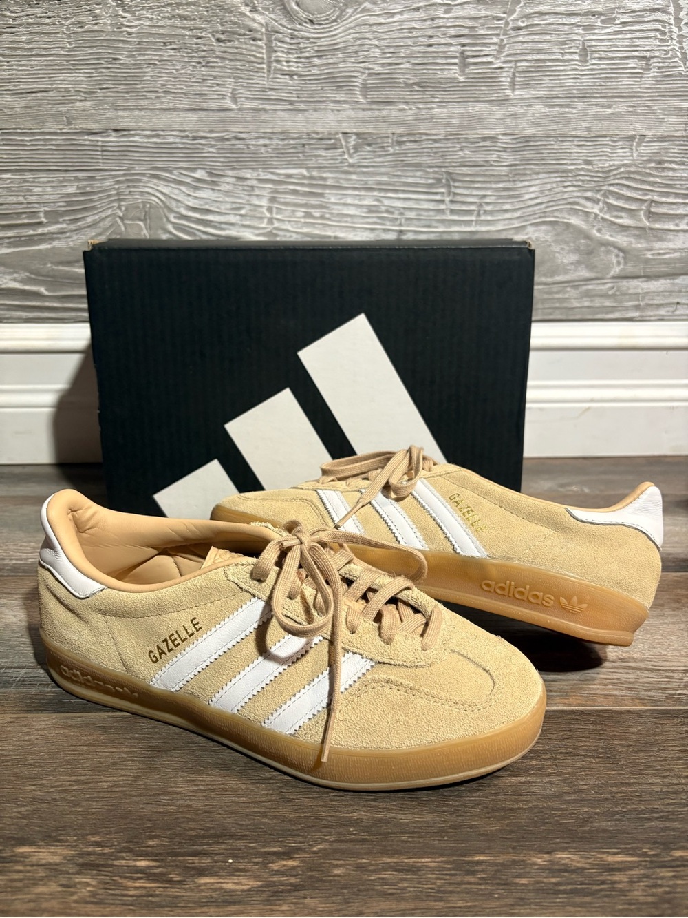 Adidas originals Women's GAZELLE INDOOR Sneakers IH5482 Magic Beige Size 6